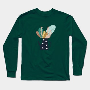 Botanical coffee pot number two Long Sleeve T-Shirt